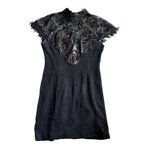 Dresses & Skirts - Modesty Shop Black Lace Beaded Dress Size 6